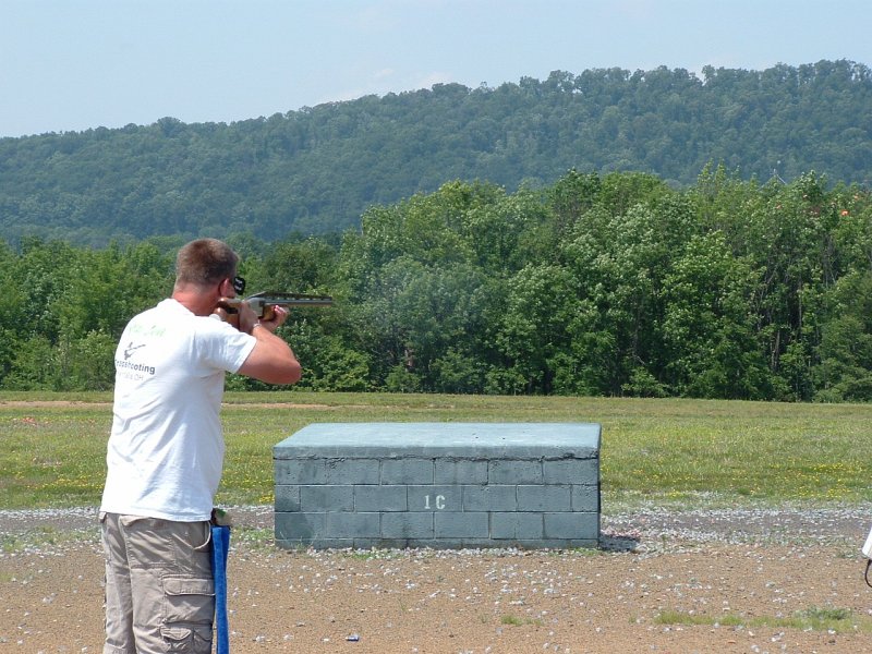 dscf0030i.jpg - Chris Vendel... notice the crushed target in the upper right hand corner.