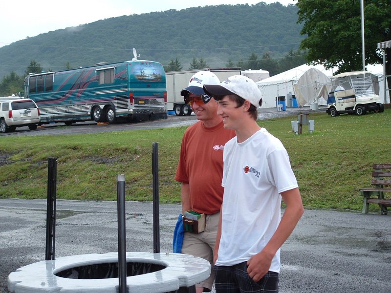 dscf0096y.jpg - After the rain... All American father and son... Chris and Christopher Vendel.