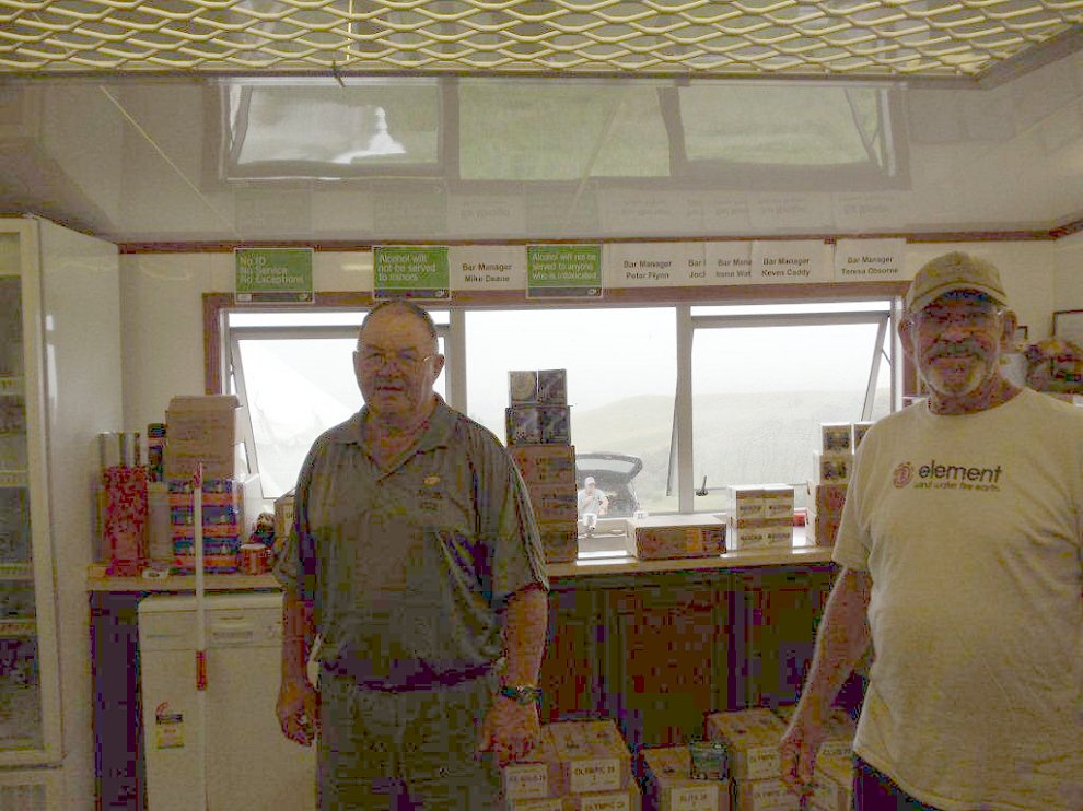 DSC00216.jpg - Some of the support staff working the areas of cold drinks and hot shells!!